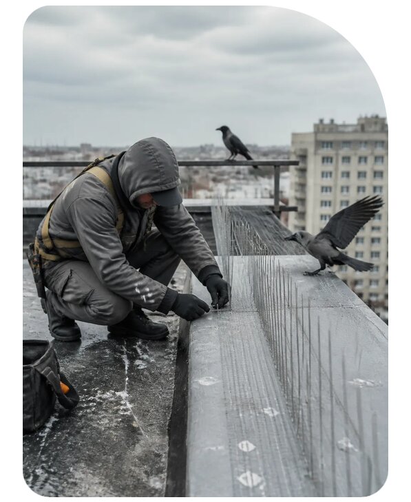 Защита от ворон под ключ в Колпине по цене от 5158 р. | Сенат-Клп